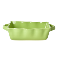 Medium Stoneware Oven Dish in Green by Rice DK