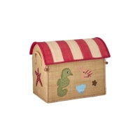 Colourful Childrens Raffia Toy Storage Baskets by Rice DK - Vibrant Home