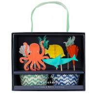 Octopus & Shark Cupcake Kit By Meri Meri
