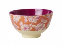 Faded Hibiscus Print Small Melamine Bowl By Rice DK