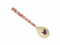 Faded Hibiscus Print Melamine Teaspoon Rice DK