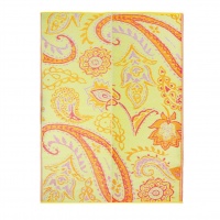 Yellow & Orange Paisley Print Outdoor Rug By Talking Tables