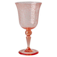 Peach Bubble Design Acrylic Wine Glass By Rice