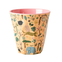 Pink Jungle Print Melamine Cup By Rice DK