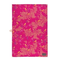 Pink Bird Print Tea Towel By Sara Miller