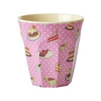 Pink Cake Print Melamine Cup By Rice DK