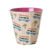 Camper Van Pink Print Melamine Cup By Rice DK