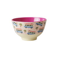 Camper Van Pink Print Small Melamine Bowl Rice DK