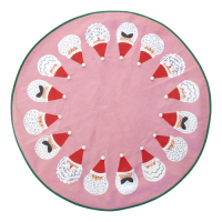 Pink Round Christmas Tree Mat By Rice
