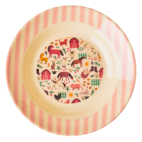 Pink Farm Print Kids Melamine Bowl Rice DK