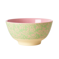 Pink Flower Field Print Melamine Bowl By Rice DK