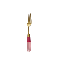 Pink Fork Brass Look Resin Handle By Rice