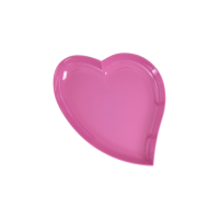 Pink Heart Shaped Melamine Plate By Rice