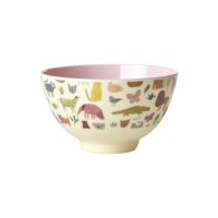 Sweet Pink Jungle Print Small Melamine Bowl Rice DK