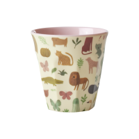 Sweet Pink Jungle Print Melamine Small Kids Cup By Rice DK