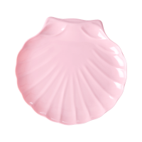 Sea Shell Shaped Melamine Serving Dish Pink Rice