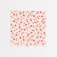 Pink Rosebud Print Large Paper Napkins By Meri Meri