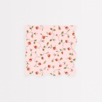 Pink Rosebud Print Small Paper Napkins By Meri Meri