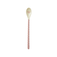 Christmas Pink Santa Long Handle Melamine Latte Spoons Rice DK