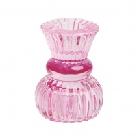Small Pink Glass Candle Holder by Talking Tables