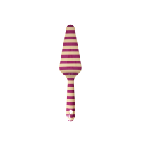 Melamine Cake Server Plum Stripe Print Rice DK