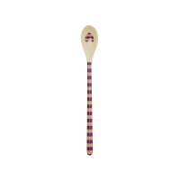 Plum Stripe Print Long Handle Melamine Latte Spoon Rice DK