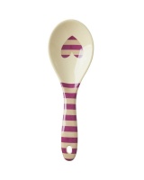 Melamine Salad Spoon Plum Stripe Print Rice DK