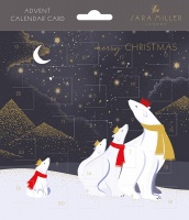 Polar Bear Advent Calendar Card By Sara Miller