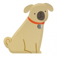 Pug Dog Shaped Paper Plates By Meri Meri