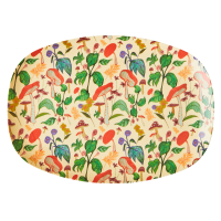 Mushroom Print Rectangular Melamine Plate By Rice DK