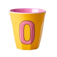 Alphabet Melamine Cup Letter O on Apricot by Rice DK