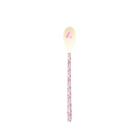 Floral Field Print Long Handle Melamine Latte Spoon Rice DK