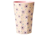 Pink Flower Print Melamine Tall Cup By Rice DK