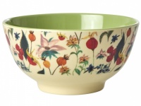 Winter Rosebud Print Melamine Bowl By Rice DK