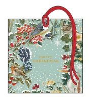 Square Frosted River & Birds Christmas Gift Tags