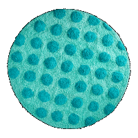 Round Floor Mat in Mint with Green Dots By Rice DK