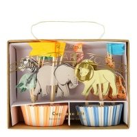 Safari Animal Cupcake Kit By Meri Meri