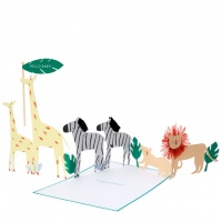 Safari Animal New Baby Card by Meri Meri