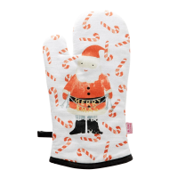 Oven Glove Santa and Candy Cane Print by Rice DK