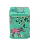 India Print Small Square Tin by Sara Miller