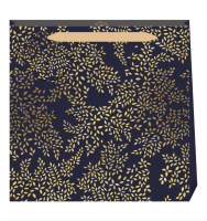 Gold Leaves Print Medium Gift Bag By Sara Miller London