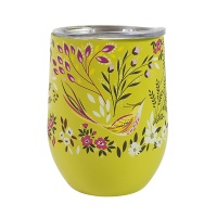 Lime Songbird Print Travel Cup Sara Miller London