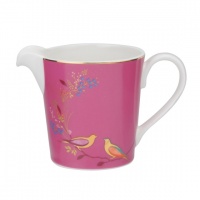 Pink Bird Print Cream Jug By Sara Miller London