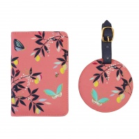 Coral Orchard Print Travel Set By Sara Miller London