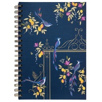 Navy Orchard Bird Print Notebook By Sara Miller