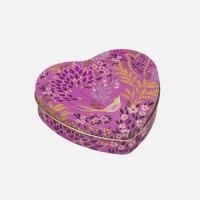 Plum Songbird Heart Shaped Small Tin By Sara Miller London