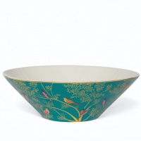 Green Bird Print Large Salad Bowl By Sara Miller London