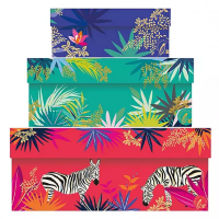 Set of 3 Sara Miller London Tropical Print Gift Boxes