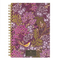Plum Songbird Notebook By Sara Miller London