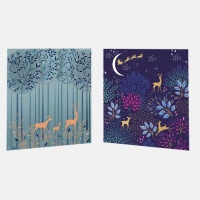 Three Deer Christmas Cards Set of 10 By Sara Miller